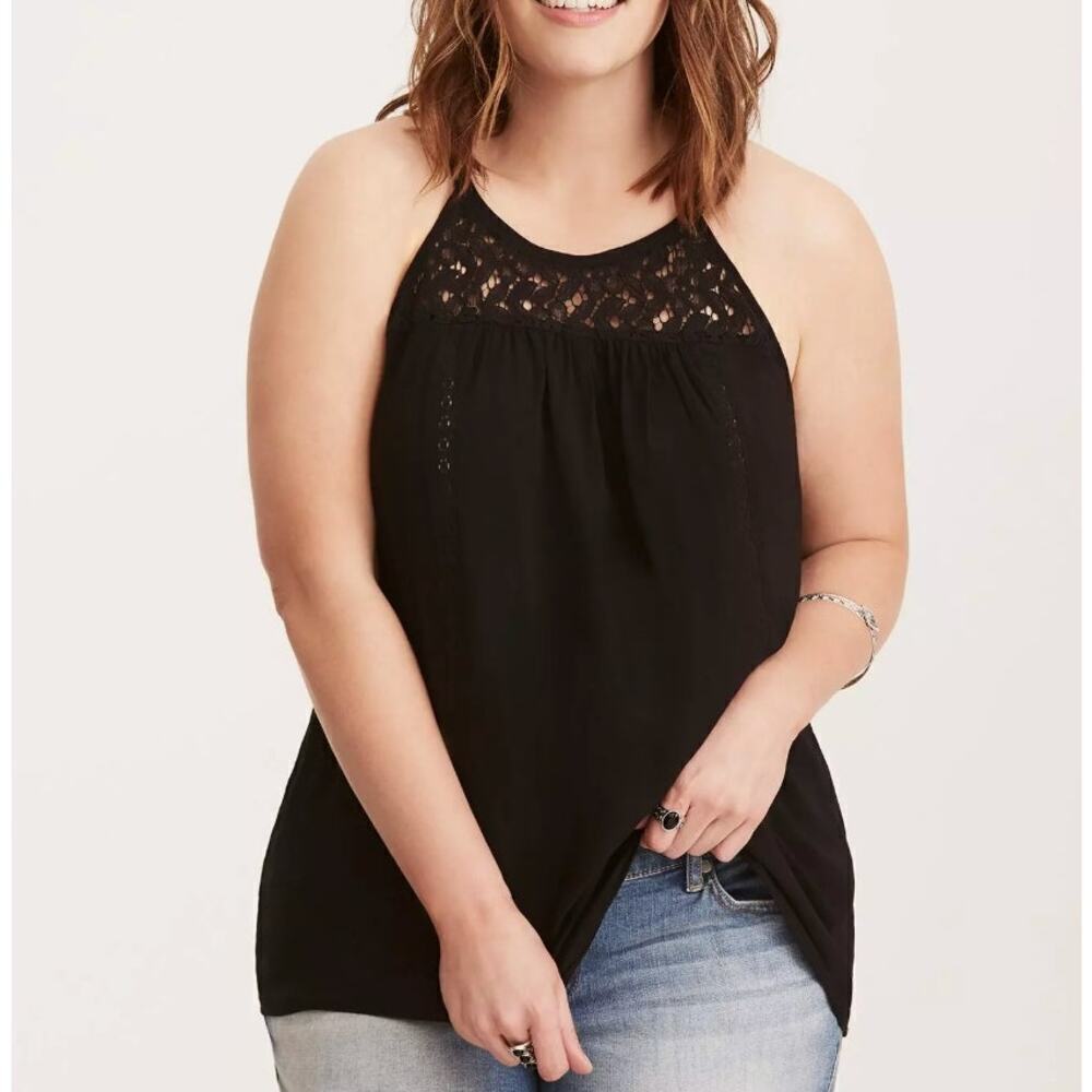 NWT Torrid Lace Mock Neck Cami Size 0/L